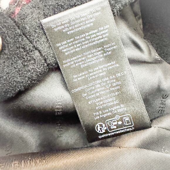 Anine Bing Lydia Checked woolblend Bouclétweed jacket Blazer Size Small Portugal - Picture 6 of 8